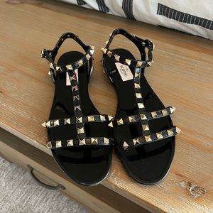 Authentic Valentino Sandals. Size 38. Fit a true size 8. Black.